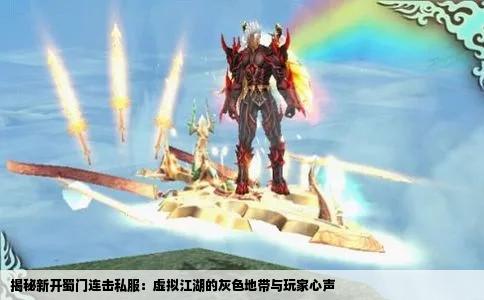 揭秘新开蜀门连击私服：虚拟江湖的灰色地带与玩家心声